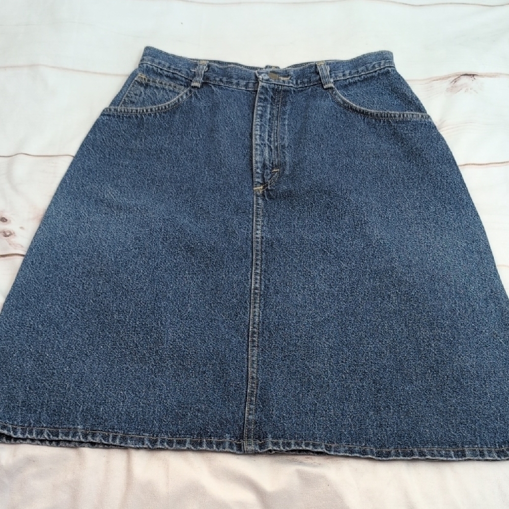 Vintage Denim A-Line Midi Skirt size 14 Modern Day size Medium